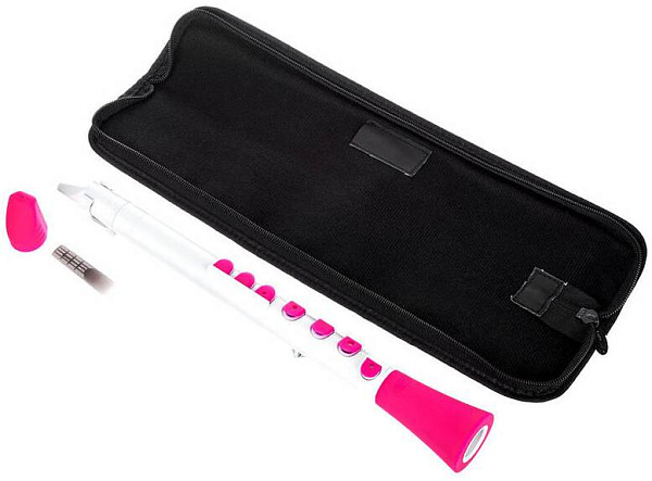 NUVO Dood (White/Pink) блок-флейта DooD, строй С (до), материал - АБС-пластик,...
