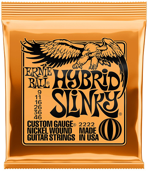 ERNIE BALL 2222 Nickel Wound Slinky Hybrid 9-46 - Струны для электрогитары