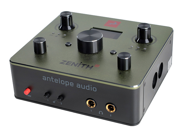 Аудиоинтерфейс Antelope Audio [Zenith 2] 32 бит/192 кГц, 2 линейных/инструментальных/микрофонных входа +48В с комбинированными XLR/Jack 6,3, 2 линейных выхода Jack 6,3 TRS,  выхода для наушников, MIDI вход/выход, DSP, TYPE-C