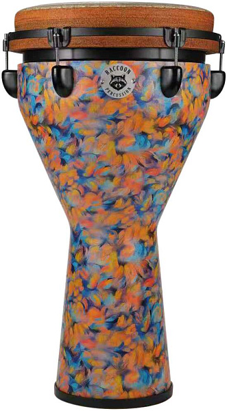 RACCOON Fiery Flames (orange) - Джембе с винтовой настройкой