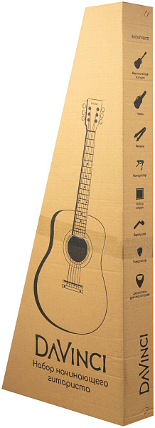 DAVINCI DF-100C BK PACK - Гитара акустическая в наборе