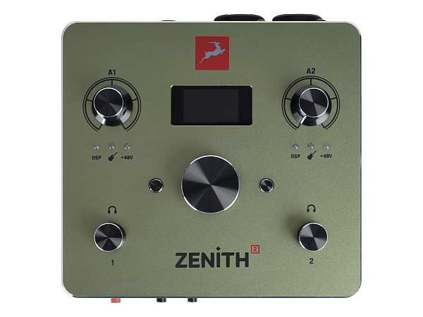 Аудиоинтерфейс Antelope Audio [Zenith 2] 32 бит/192 кГц, 2 линейных/инструментальных/микрофонных входа +48В с комбинированными XLR/Jack 6,3, 2 линейных выхода Jack 6,3 TRS,  выхода для наушников, MIDI вход/выход, DSP, TYPE-C