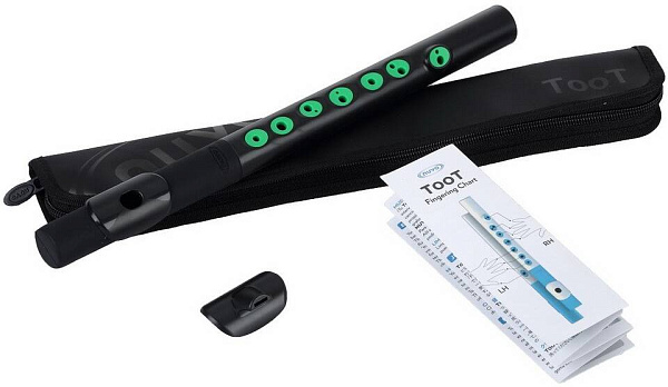 NUVO TooT (Black/Green) блок-флейта TooT, материал - пластик, цвет - чёрный/зелёный,...