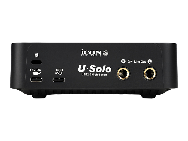 Аудиоинтерфейс USB [110313A2006] Icon [USolo] АЦП/ЦАП 24 бит/192 кГц, 20-20000 Гц, 108 дБ, S/N: -108 дБ, THD+N: -91 дБ, Combo XLR/TRS микр. вход / 2x1/4" TS лин. выхода, 1/4" TRS выход для наушников, USB-C