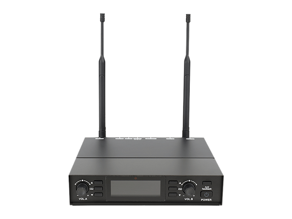 Микрофонная радиосистема Axelvox [DX800FK] UHF 650 - 758 MHz, подавитель обратной связи, цифровая модуляция, LCD дисплей, DSP, ручной микрофон - 2 шт.