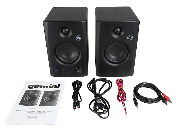 Акустическая система Gemini [SMX-5BT] Активная + пассивная АС, мощность RMS/Peak 100/200 Вт, АЧХ 40-20000 Гц, динамики: 5" НЧ, 1" ВЧ, входы: 1/4" TRS, RCA (L/R), 1/8” TRS AUX, выходы: 1/8” TRS для наушников, Bluetooth