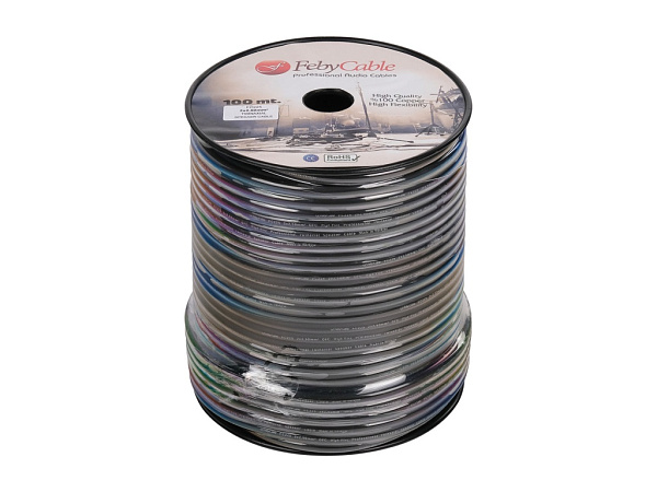FC225BK-50 Кабель акустический, черный, 50м, Feby Cable