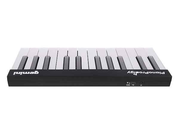 MIDI клавиатура [GPP-101] Gemini [GPP-101 PianoProdigy] 24 клавиши с RGB подсветкой для обучения, Bluetooth, встроенный аккумулятор