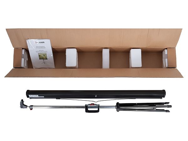 [LMV-100109] Экран на штативе Lumien [Master View] 203x203 см (109") Matte White FiberGlass черн. кайма по периметру, устойчивый штатив 1:1