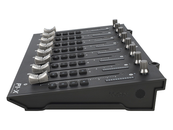 MIDI контроллер [110205A2023] Icon [P1-X] USB MIDI DAW контроллер, модуль расширения для P1-M до 16, 32 и 64 каналов, ARM-чип Cortex-M7 500 МГц, 8 сенсорных фейдеров, 8 двухфункциональных энкодеров, LED-индикаторы, кнопки с подсветкой для управления кана
