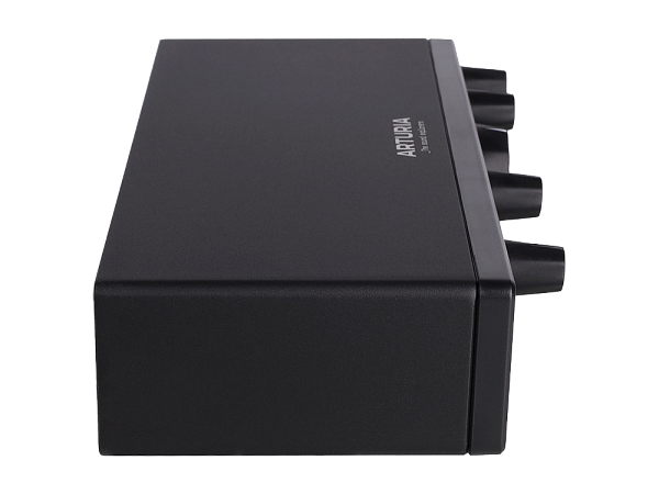 Аудиоинтерфейс USB [800102] Arturia [MiniFuse 2 Black] 24бит/192кГц, два комбинированных входа XLR-1/4” (микрофонный / линейный / инструментальный уровень) с фантомным питанием +48 В, выходы на монитор (L/R Jack), выход для наушников, MIDI In/Out