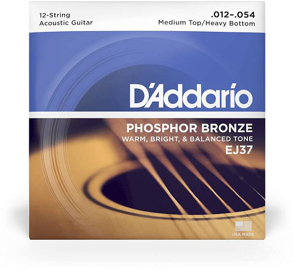 D'ADDARIO EJ37 - Струны для акустической 12-струнной гитары