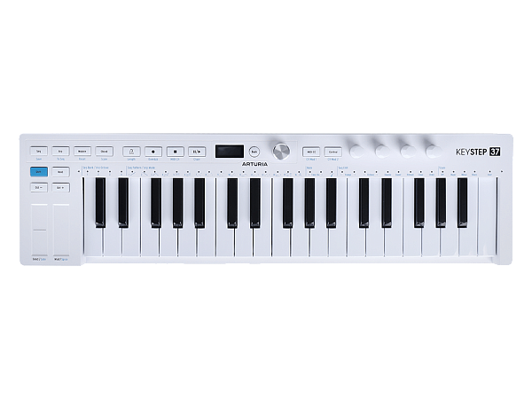 MIDI клавиатура Arturia [KeyStep 37 MK2] 37 клавиш с чувствительностью к силе нажатия и послекасанием, OLED-экран, секвенсор, арпеджиатор, 4х 3,5-мм CV-Out, MIDI-In/Out, Sync I/O, вход для педали сустейна/экспрессии (TRS), Type-C