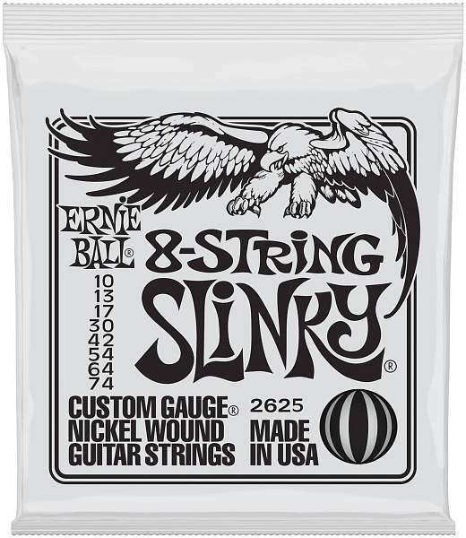 ERNIE BALL 2625 Nickel Wound Slinky 10-74 - Струны для электрогитары 8-струнной