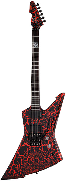 Электрогитара SCHECTER [BALSAC E-1 FR BORC] электрогитара 6-струнная, корпус: красное дерево, гриф: клен 3 куска, накладка: черное дерево, 24 лада, FloydRose, цвет: Black Orange Crackle (BORC)