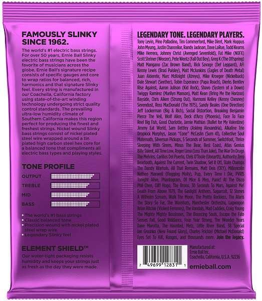 ERNIE BALL 2831 Nickel Wound Slinky Power 55-110 - Струны для бас-гитары