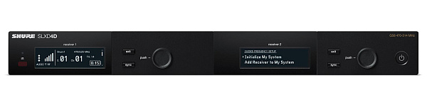 Двухканальный приемник цифровой радиосистемы SLXD SHURE [SLXD4DE=-H56] 518-562MHz