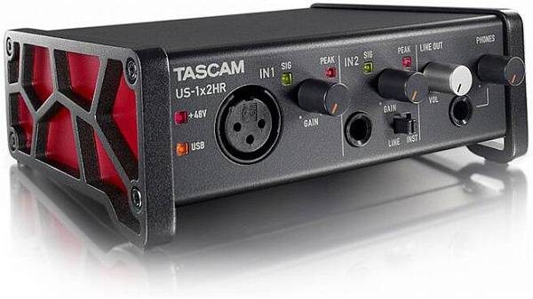 TASCAM US-1x2HR - аудиоинтерфейс USB, АЦП/ЦАП: 24бит/192кГц, USB-C.