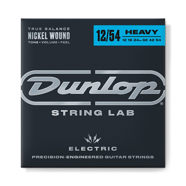 DEN1254 Комплект струн для электрогитары, никелированные, Heavy, 12-54, Dunlop