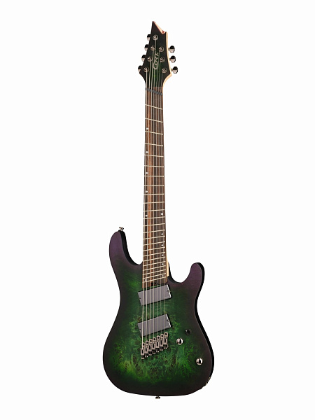 KX507MS-SDG KX Series Электрогитара 7-струнная, мультимензурная, зеленая,  Cort