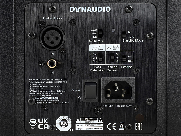Акустическая система (студийный монитор) [961432] Dynaudio [LYD 5 B/B] активная, 2-х полосная, ВЧ динамик 1.1", НЧ динамик 5", мощность: ВЧ 50 Вт, НЧ 50 Вт, частоты: 60-21000 Гц, XLR, RCA аналоговые входы, цвет: черный/черный