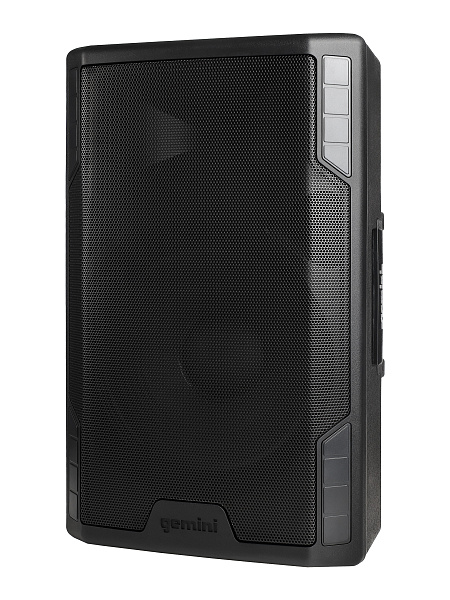 Акустическая система Gemini [GSP-5500] Активная, 2-х полосная, RMS/Peak 550/2200 Вт, АЧХ 40-20000 Гц, SPL 126 дБ, 15" ВЧ, 1,35" ВЧ, вх.: (2) XLR Mic, (2) 1/4" TRS Mic, 1/8” TRS AUX, RCA (L/R) AUX, XLR, вых.: XLR Mix, USB, SD, FM, Bluetooth
