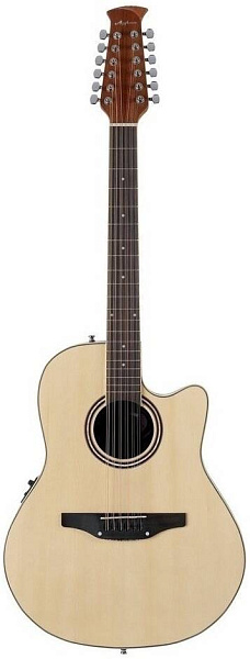 OVATION APPLAUSE AB2412II-4 Balladeer Mid Cutaway Natural 12-струнная электроакустическая...