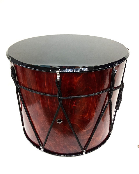 MZ-B14''LwcherKB Барабан кавказский 14", красный лак, клееная черная мембрана,в чехле MEZZO