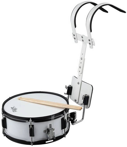 DRUM TALK MDSC-1455WH с корсетом - Барабан маршевый снэйр с держателем