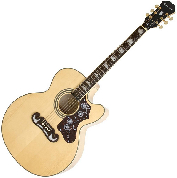 EPIPHONE EJ-200CE NATURAL - Гитара электроакустическая шестиструнная
