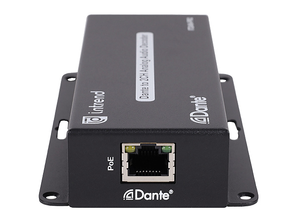 Конвертер Intrend [ITDAN-PR2] Dante - аналог (приемник), 2 аналоговых выхода (6-pin phoenix, балансный/линейный), 1xRJ45(Dante)