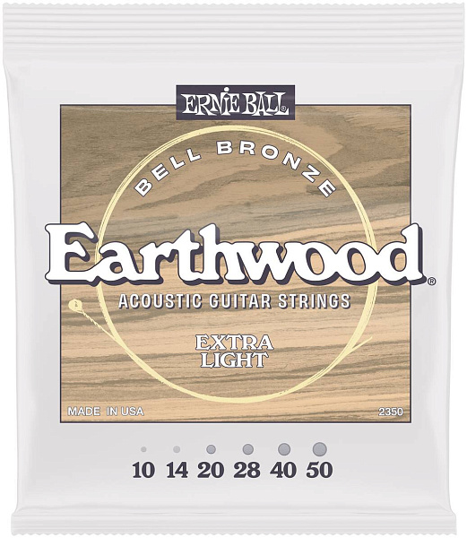 ERNIE BALL 2350 John Mayer Earthwood Bell Bronze Extra Light 10-50 - Струны для акустической гитары
