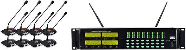 XLINE MD-CS8 Беспроводная восьмиканальная конференц-система. Частотный...