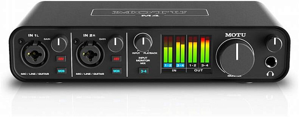 MOTU M4 - аудиоинтерфейс USB, АЦП/ЦАП: 24 бит/192 кГц, ЦАП: ESS Sabre 32...