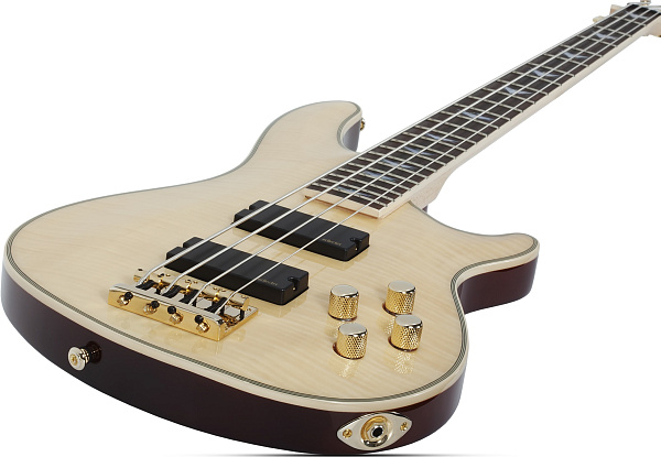 Бас-гитара SCHECTER [OMEN EXTREME-4 GNAT]  4-струнная, корпус: красное дерево, топ: стеганый клен, гриф: клен, накладка: палисандр, 24 лада, цвет Gloss Natural (GNAT)