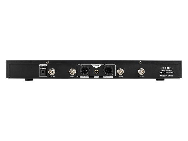 Микрофонная радиосистема Axelvox [DWS7000HT (TD Bundle)] UHF 710-726 MHz, True Diversity, 2 x 32 канала, LCD дисплей, 2х ИК порт, 2 ручных микрофона, 2 силиконовых кольца.