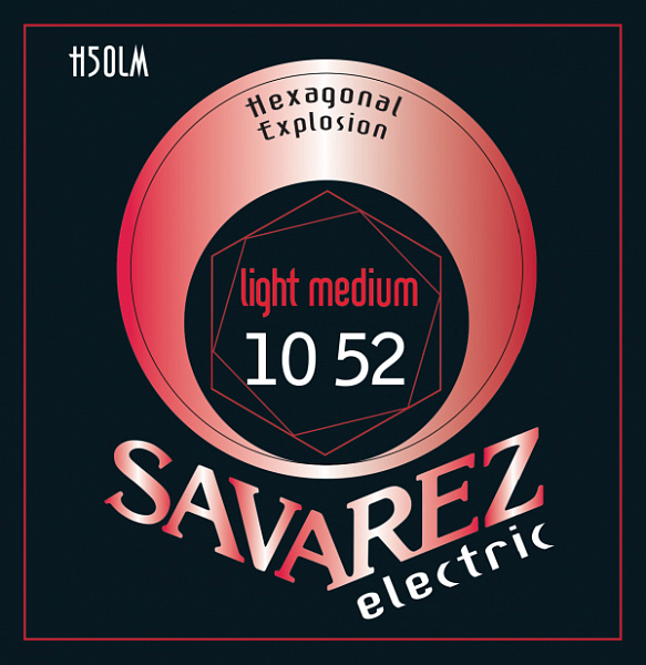 H50LM Hexagonal Explosion Комплект струн для электрогитары, никелированные, 10-52, Savarez