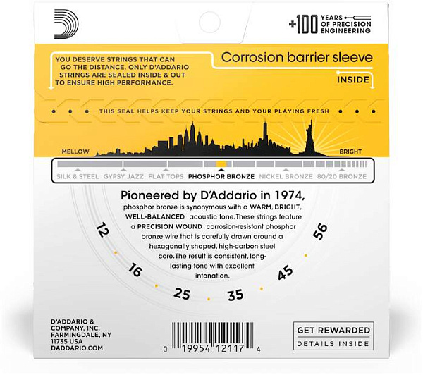 D'ADDARIO EJ19 - Струны для акустической гитары