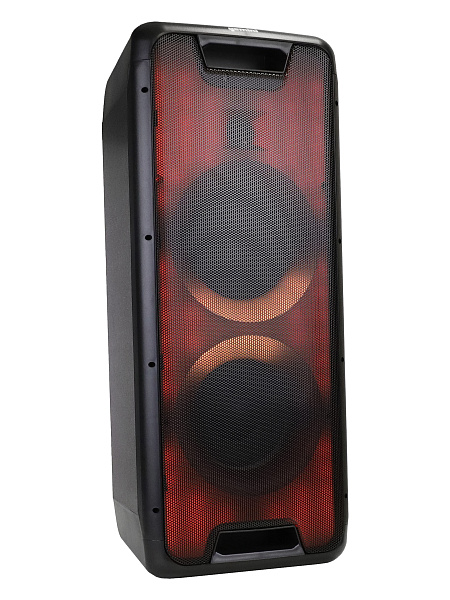 Акустическая система Gemini [GLS-880] Активная, 3-х полосная, DSP, RMS/Peak 100/1000 Вт, АЧХ 30-20000 Гц, Max SPL 98 дБ, динамики: 8" НЧ, 8" СЧ, 1" ВЧ, входы: 1/4" Guitar, 1/4" Mic, 1/8” AUX, USB, FM радио, Bluetooth, аккумулятор, подсветка