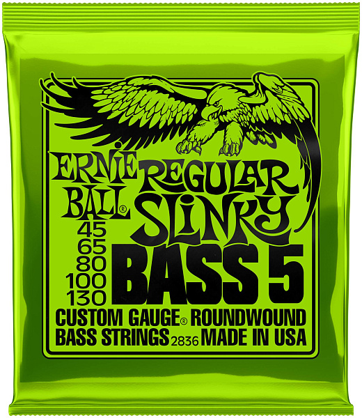 ERNIE BALL 2836 Nickel Wound Slinky Regular 45-130 - Струны для бас-гитары 5 струнной
