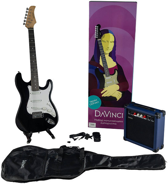 DAVINCI SET-100 BK - Электрогитара в наборе