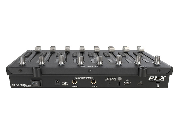 MIDI контроллер [110205A2023] Icon [P1-X] USB MIDI DAW контроллер, модуль расширения для P1-M до 16, 32 и 64 каналов, ARM-чип Cortex-M7 500 МГц, 8 сенсорных фейдеров, 8 двухфункциональных энкодеров, LED-индикаторы, кнопки с подсветкой для управления кана
