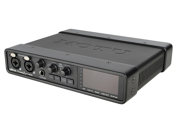 Аудиоинтерфейс USB [8453] Motu [UltraLite-mk5] АЦП/ЦАП: 24бит/192кГц, ЦАП ESS Sabre32, 120 дБ, THD+N: -114 дБ, 2xCombo XLR/TRS, 1/4" TRS, RCA S/PDIF, ADAT Toslink, MIDI, USB-C