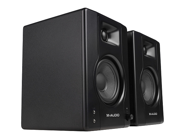Акустическая система [BX4PAIRXEU] M-audio [BX4 (пара)] (активный+пассивный), 2-х полосные, 25 Вт, 69-22000 Гц, д4,5"+1" входы: 2x1/4" линейный вход, 2xRCA линейный вход