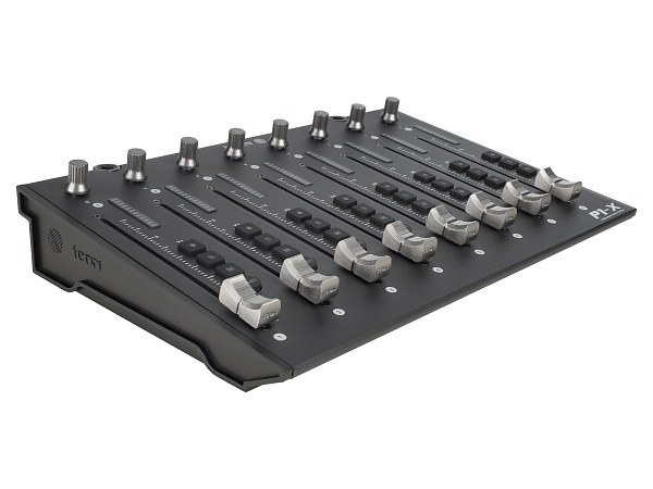 MIDI контроллер [110205A2023] Icon [P1-X] USB MIDI DAW контроллер, модуль расширения для P1-M до 16, 32 и 64 каналов, ARM-чип Cortex-M7 500 МГц, 8 сенсорных фейдеров, 8 двухфункциональных энкодеров, LED-индикаторы, кнопки с подсветкой для управления кана