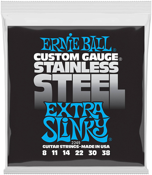 ERNIE BALL 2249 Stainless Steel Slinky Extra 8-38 - Струны для электрогитары