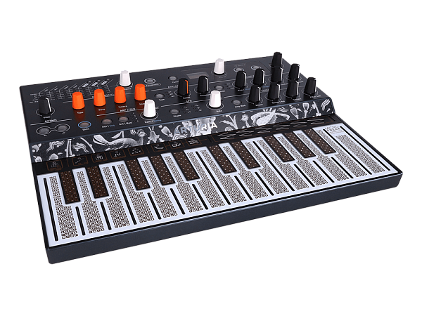 Синтезатор [570101] Arturia [MicroFreak] цифровой аппаратный, 25 клавиш с поддержкой полифонического касания, цифровым осциллятором и аналоговым фильтром Oberheim SEM, CV/Gate/Mod выходы, Cloc IN/OUT, MIDI IN/OUT, выход TRS, выход для наушников, USB