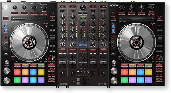 PIONEER DDJ-SX3 DJ-контроллер для SERATO, цветные педы