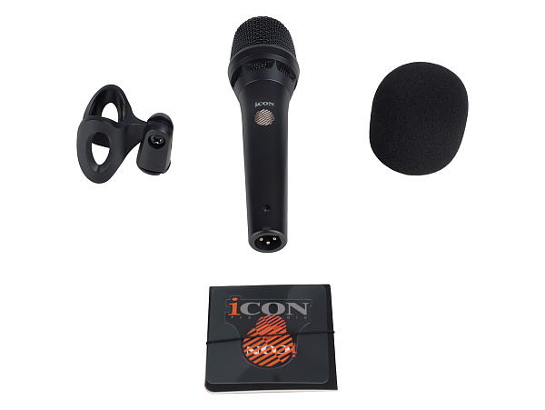 Микрофон динамический Icon [DynaMic 58] вокальный, частотный диапазон 50-15000 Гц, направленность cardioid, чувствительность -54 дБ, выходное сопротивление 150 Ом, максимальный SPL 155 дБ, S/N 75 дБ, разъем XLR-3 M, в комплекте держатель и ветрозащита