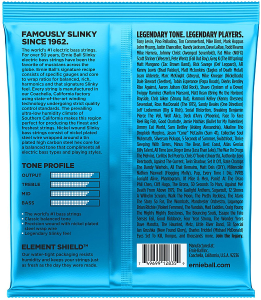 ERNIE BALL 2835 Nickel Wound Slinky Extra 40-95 - Струны для бас-гитары